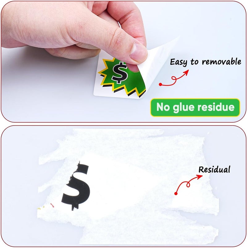 labelon 300 Pcs Garage Sale Stickers, (2"x3") Removable Adhesive Price tag Stickers for Yard Sale, Price Labels for Retail, Annual Community, Flea Market (Green) - Image 3